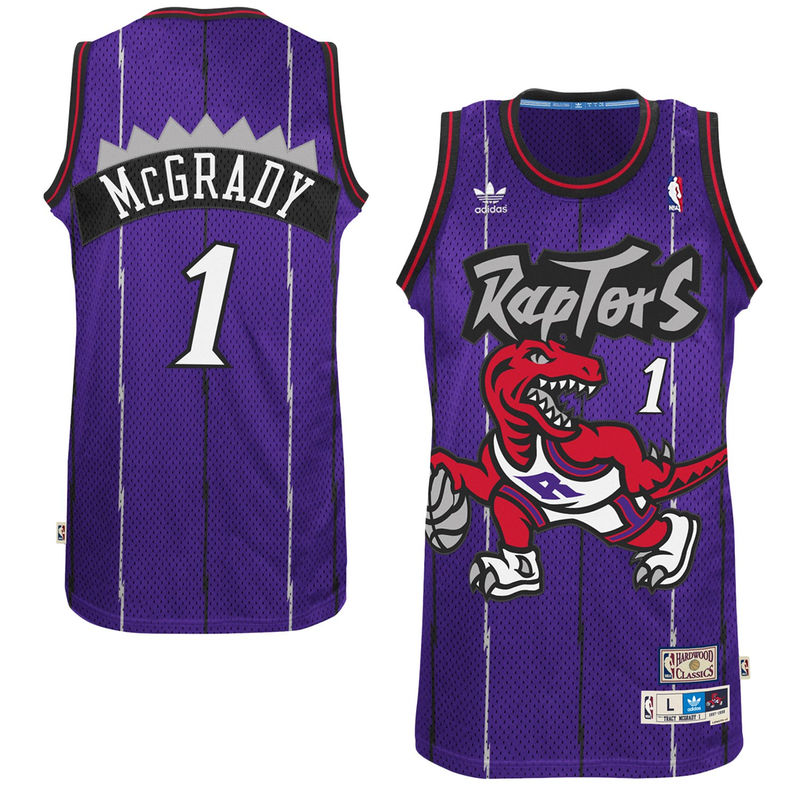 Men's Tracy McGrady Toronto Raptors Purple Hardwood Classics Swingman Jersey