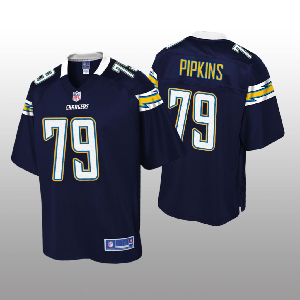 Men's Trey Pipkins #79 Los Angeles Chargers Navy Pro Line Jersey