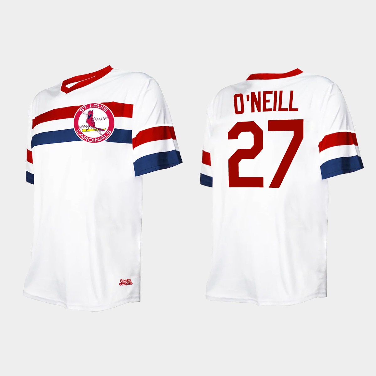Men's Tyler O'Neill St. Louis Cardinals Cooperstown Collection V-Neck Jersey - White
