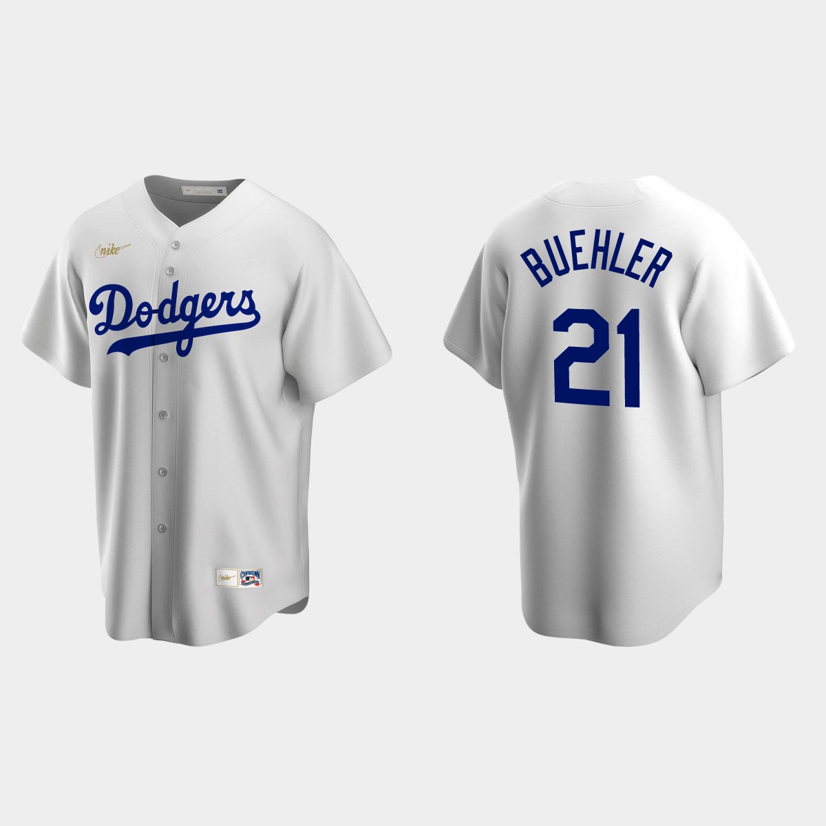 Men's Walker Buehler Los Angeles Dodgers Cooperstown Collection Home Jersey - White