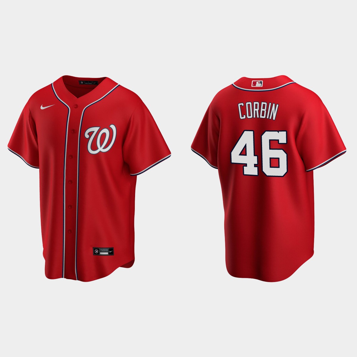 Men's Washington Nationals Patrick Corbin #46 Alternate Jersey - Red