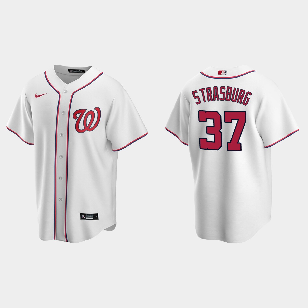 Men's Washington Nationals Stephen Strasburg #37 Home Jersey - White