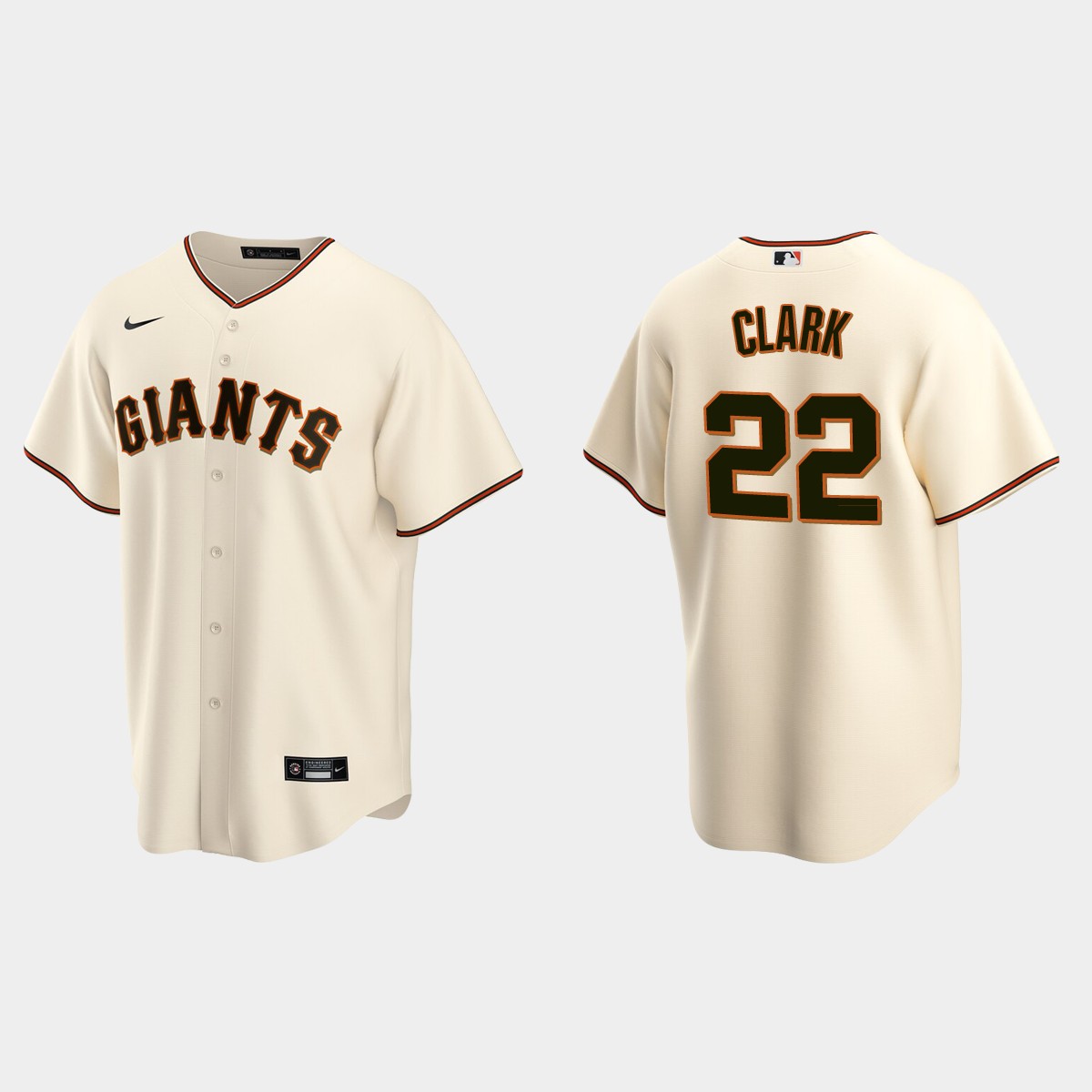 Men's Will Clark #22 San Francisco Giants Home Jersey - Cream