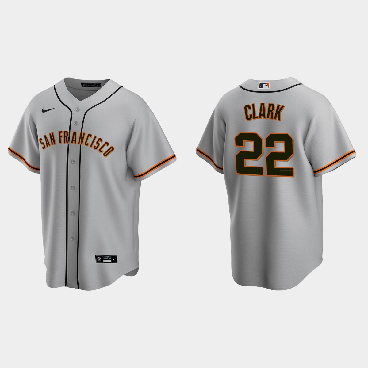Men's Will Clark #22 San Francisco Giants Road Jersey - Gray