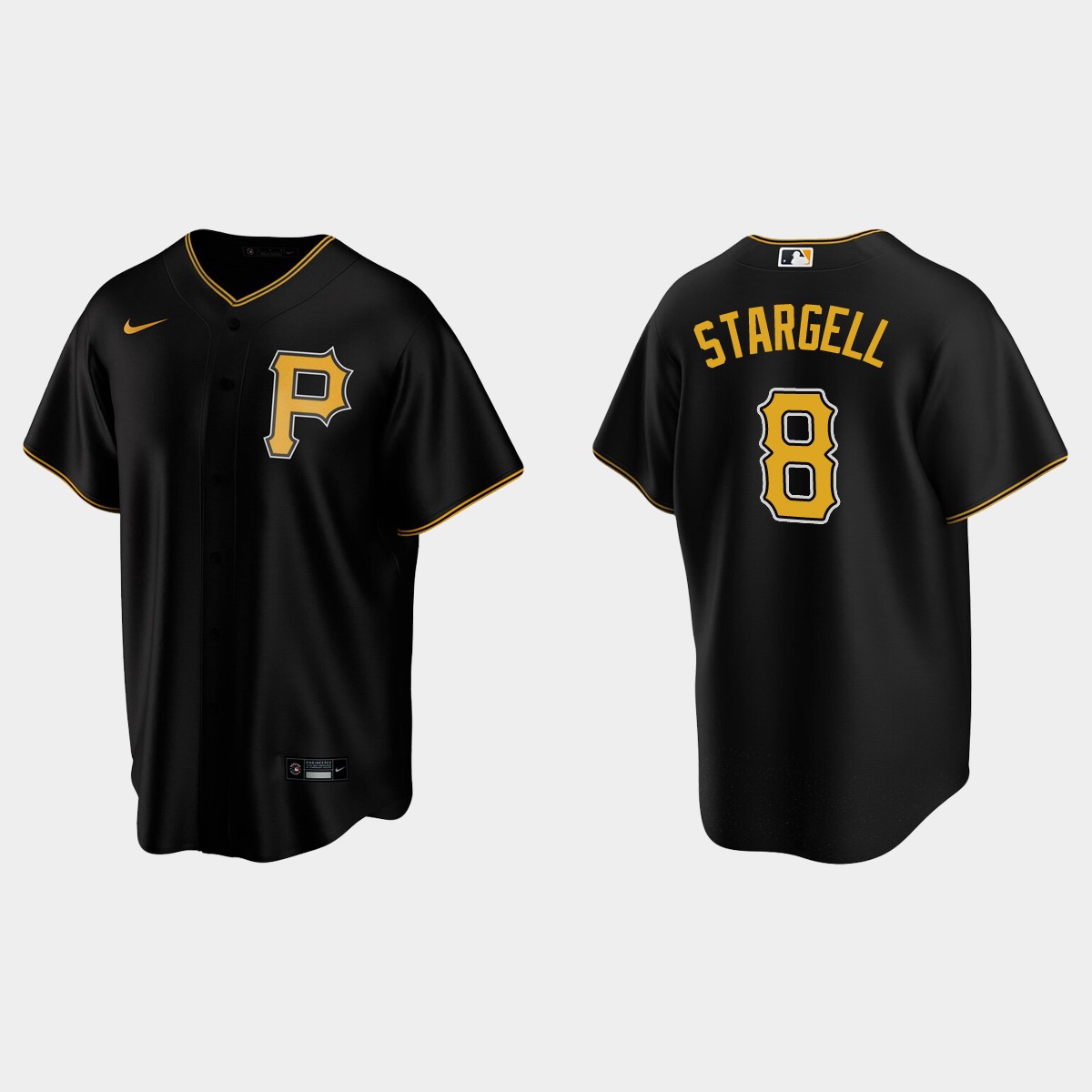 Men's Willie Stargell #8 Pittsburgh Pirates Alternate Jersey - Black