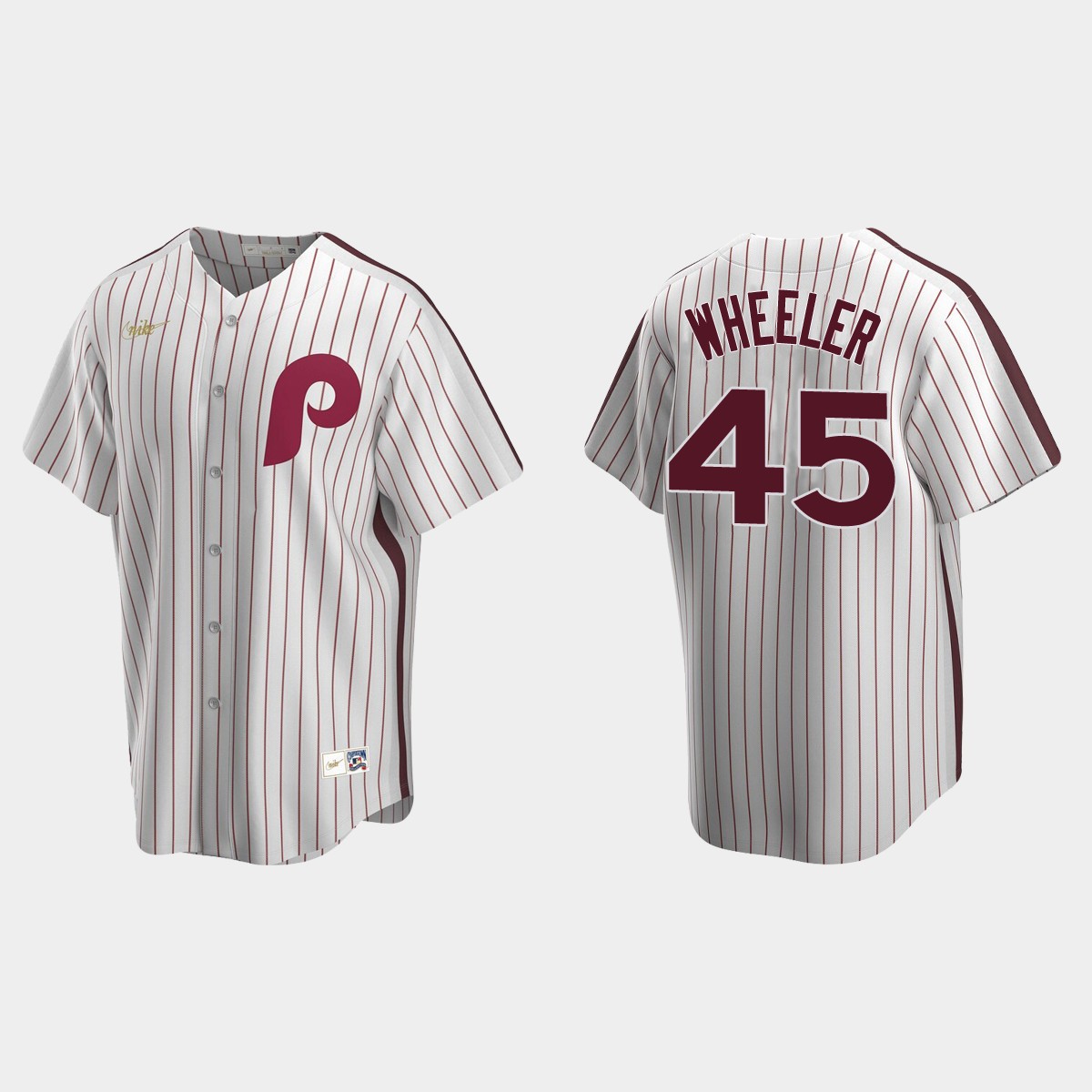 Men's Zack Wheeler Philadelphia Phillies Cooperstown Collection Home Jersey - White
