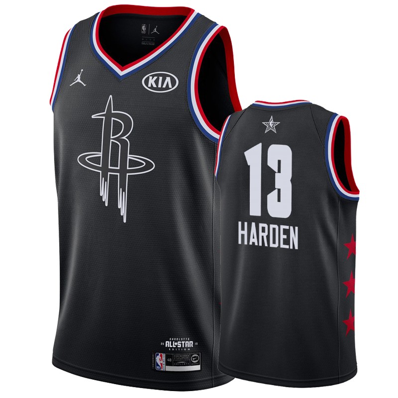 Men Houston Rockets #13 James Harden 2019 All-Star Game Finished Jersey - Black