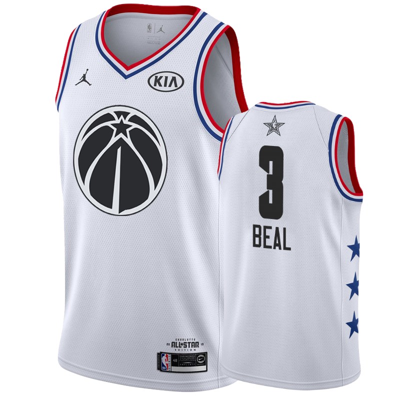 Men Washington Wizards #3 Bradley Beal 2019 All-Star Game Finished Jersey - White