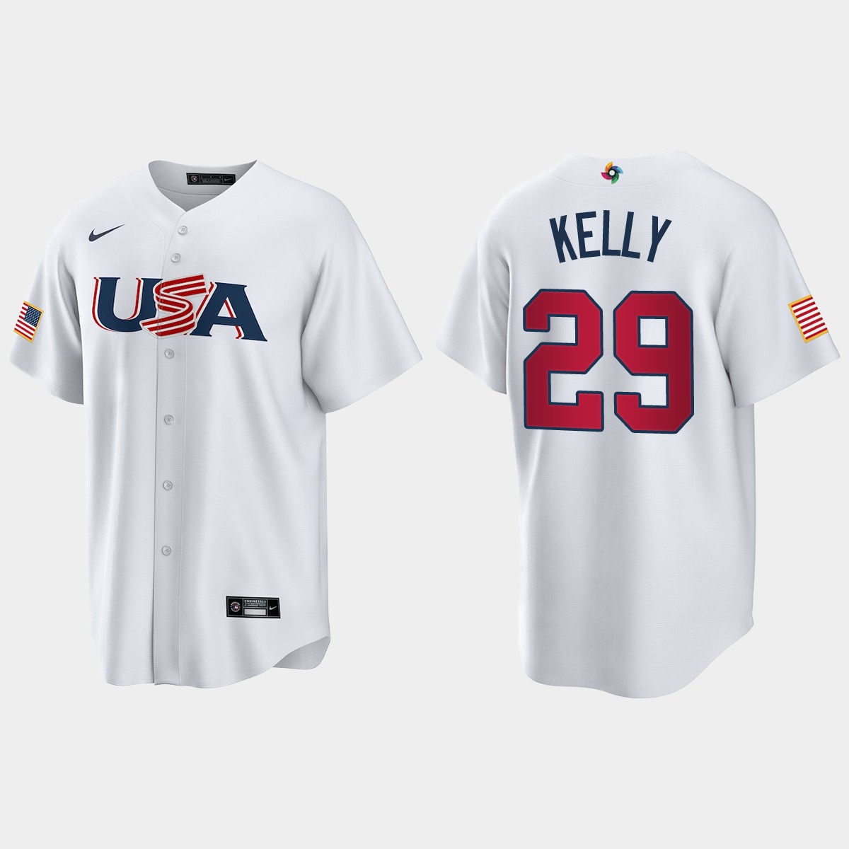 Merrill Kelly Arizona Diamondbacks 2023 World  Classic USA Jersey - White