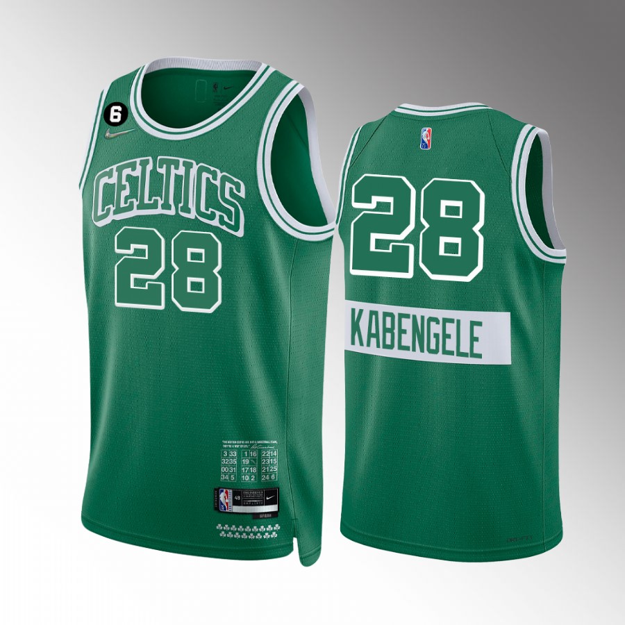 Mfiondu Kabengele Boston Celtics Green City Edition Men Jersey 75th Diamond Badge