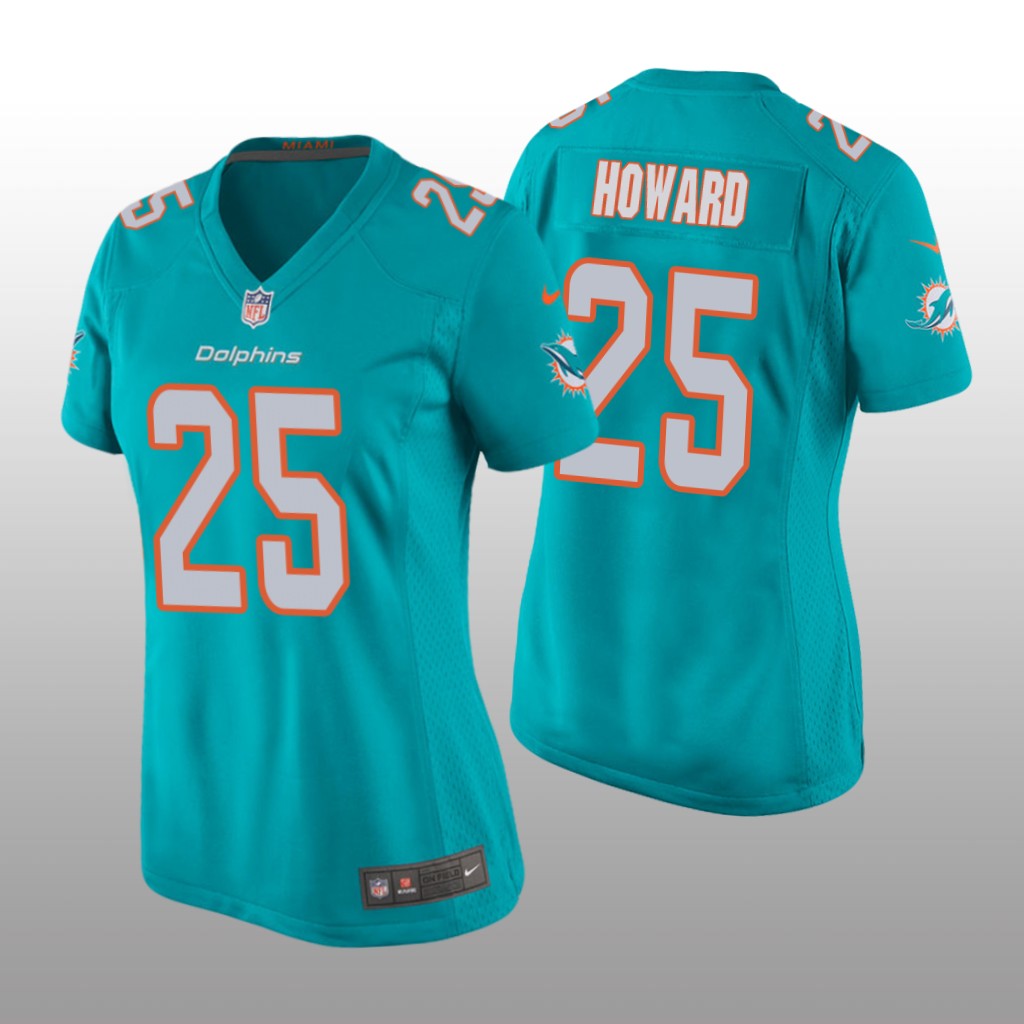 Miami Dolphins #25 Aqua Xavien Howard Game Jersey - Women