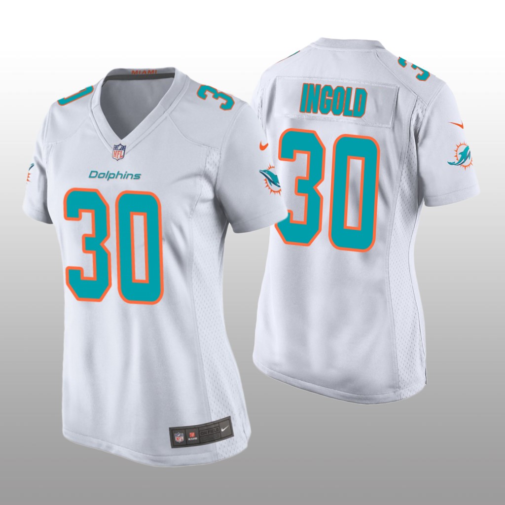 Miami Dolphins Alec Ingold White Jersey Game - Women's