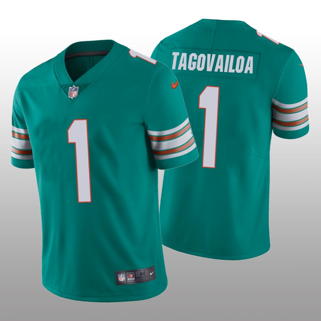 Miami Dolphins Aqua 2020 NFL Draft Alternate Vapor Limited Tua Tagovailoa Jersey
