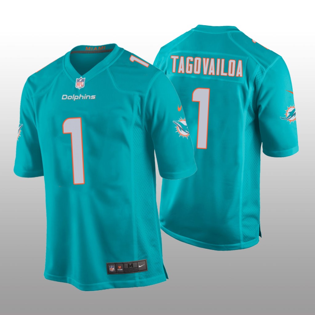 Miami Dolphins Aqua 2020 NFL Draft Tua Tagovailoa Game Jersey