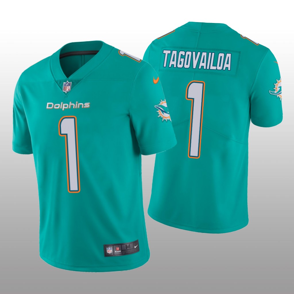 Miami Dolphins Aqua 2020 NFL Draft Vapor Limited Tua Tagovailoa Jersey