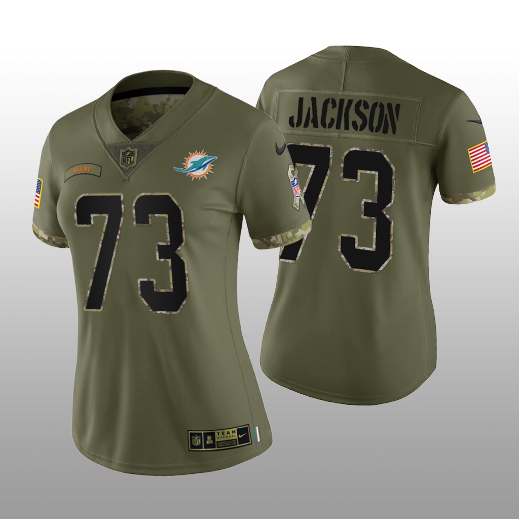 Miami Dolphins Austin Jackson Olive Limited Jersey 2022 Salute To Service - Women's