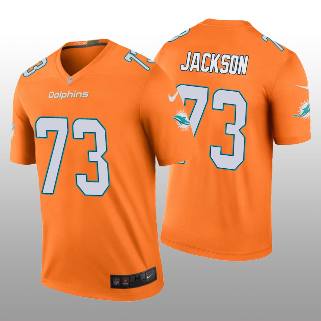 Miami Dolphins Austin Jackson Orange Jersey Color Rush Legend - Men's