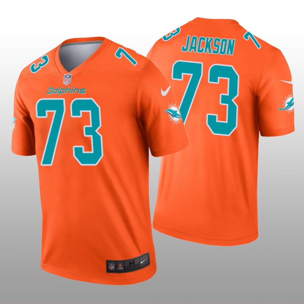 Miami Dolphins Austin Jackson Orange Jersey Inverted Legend - Men's