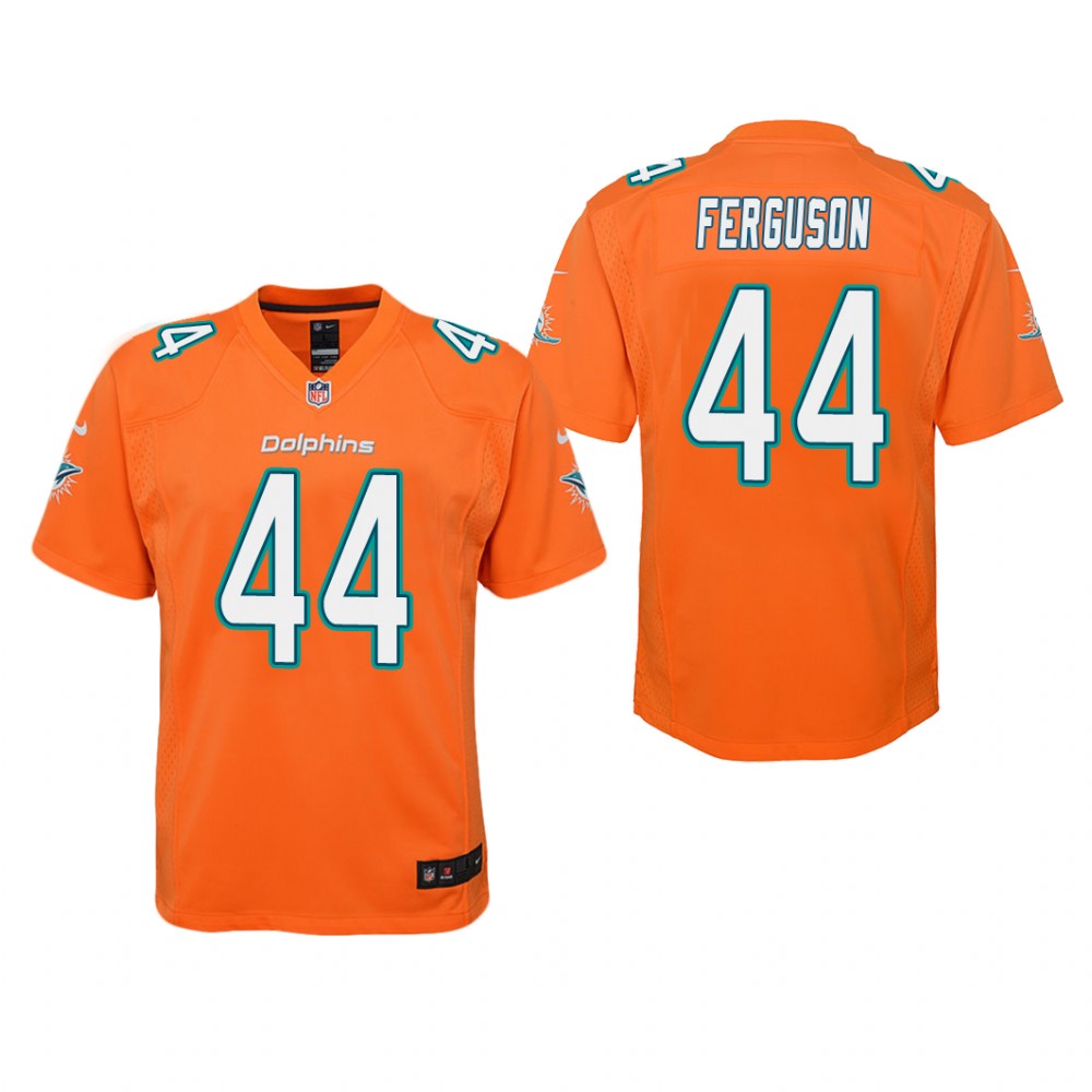 Miami Dolphins Blake Ferguson Orange Jersey Color Rush Game - Youth