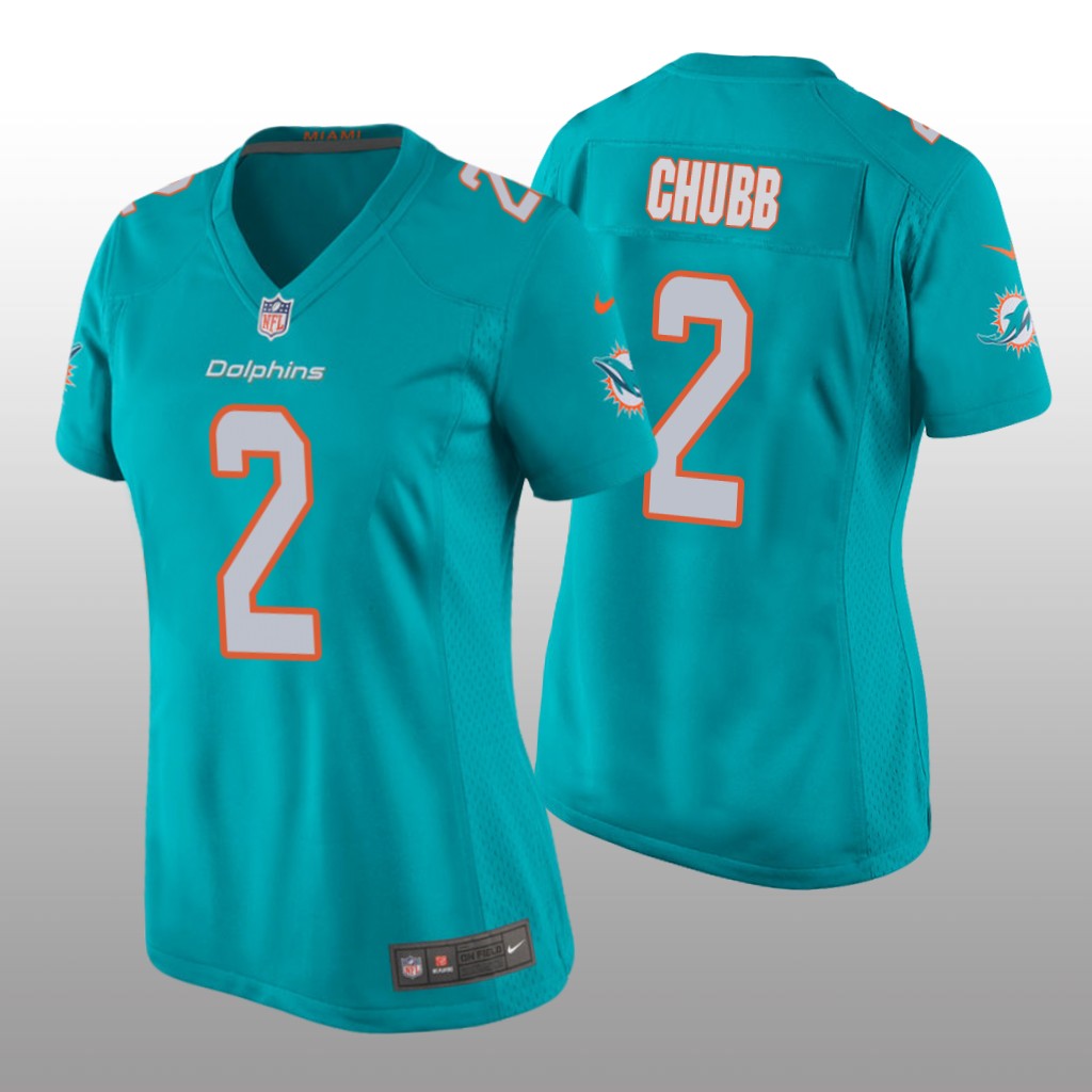 Miami Dolphins Bradley Chubb Aqua Jersey Game - Women's