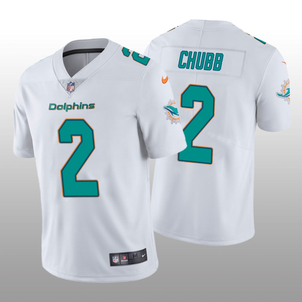 Miami Dolphins Bradley Chubb White Jersey Vapor Limited - Men's