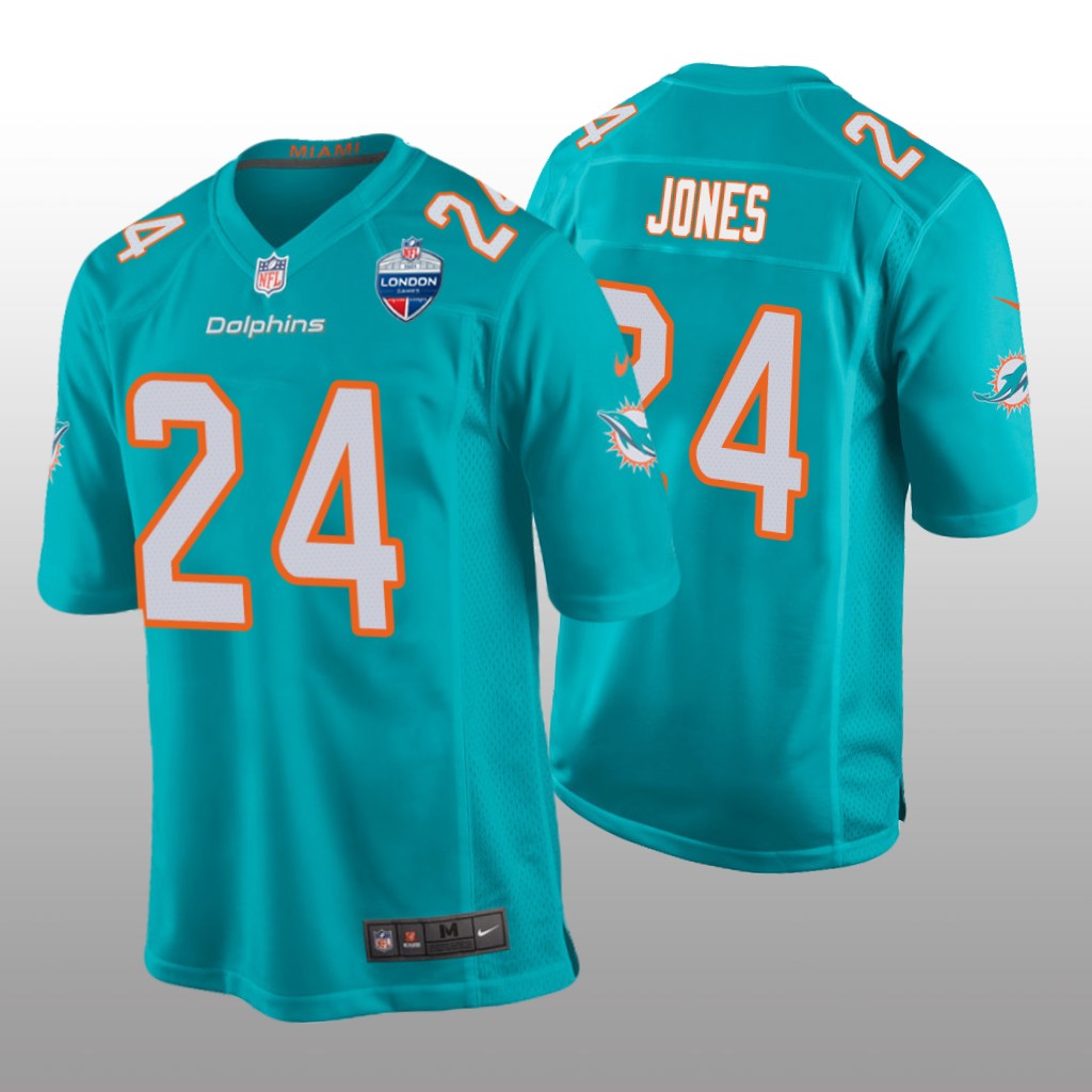 Miami Dolphins Byron Jones Aqua Game 2021 London Games Patch - Men's