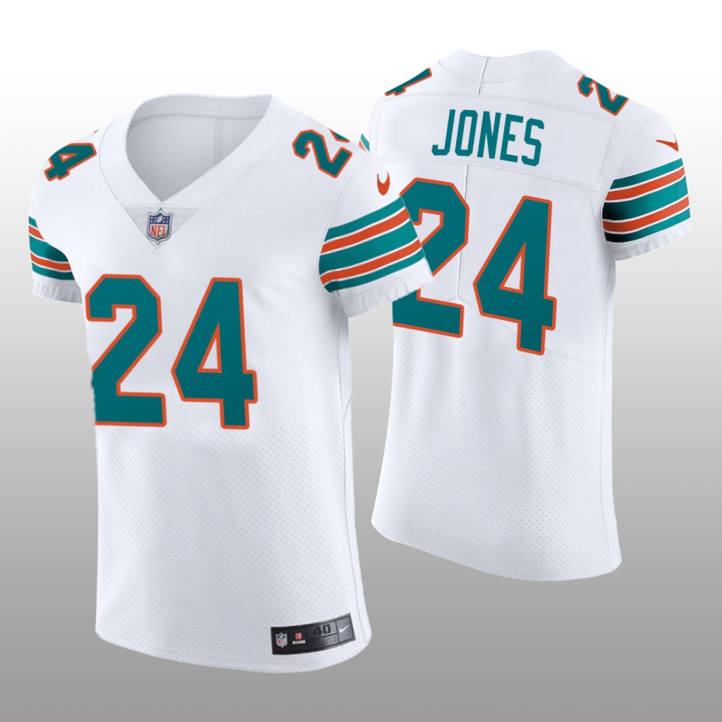 Miami Dolphins Byron Jones White Jersey Vapor Elite Men's