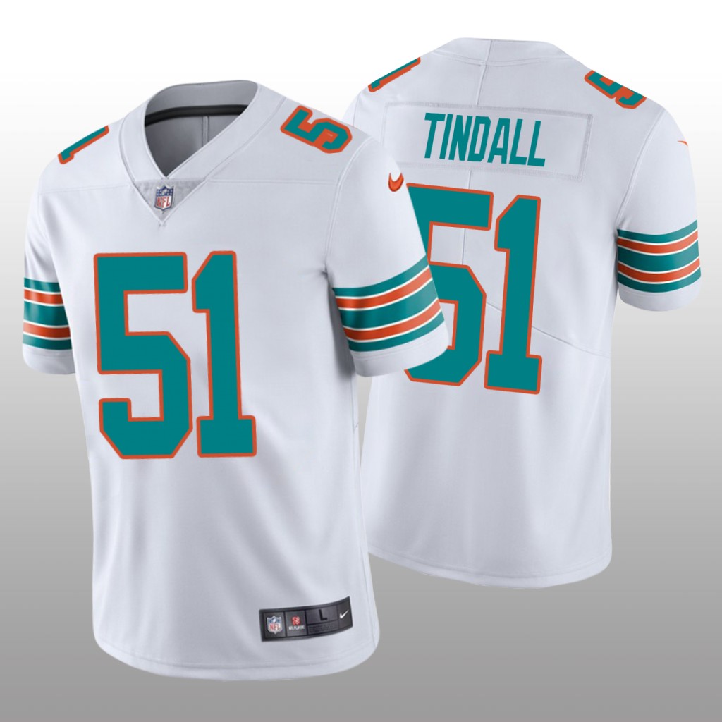 Miami Dolphins Channing Tindall White Jersey Alternate Vapor Limited Men's