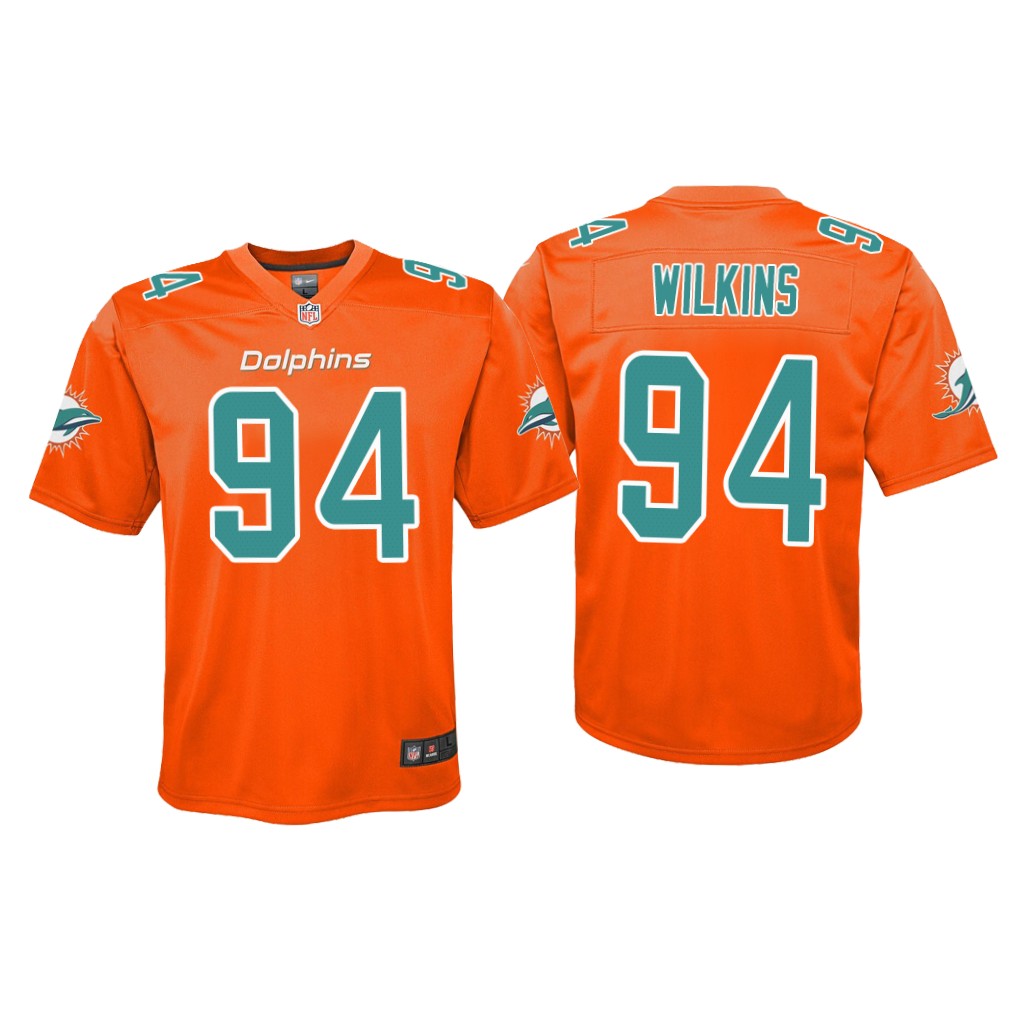 Miami Dolphins Christian Wilkins Orange Jersey Inverted Game - Youth