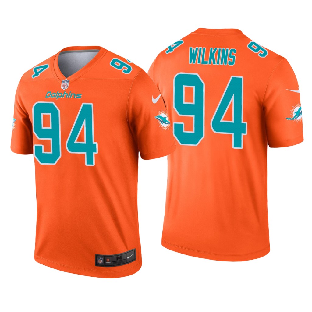 Miami Dolphins Christian Wilkins Orange Jersey Inverted Legend - Men's