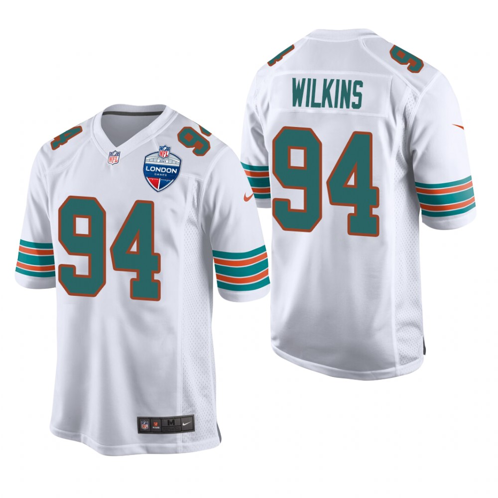 Miami Dolphins Christian Wilkins White Game 2021 NFL London Game - Men's