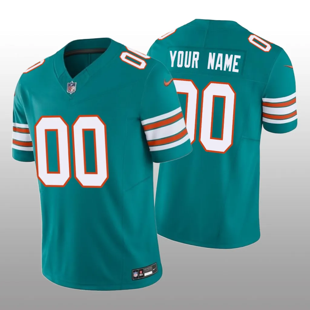 Miami Dolphins Custom Aqua Jersey 2020 Vapor F.U.S.E. Limited