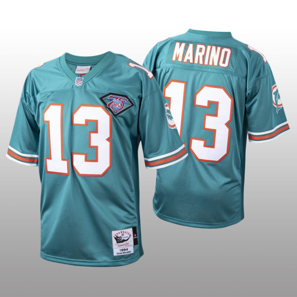 Miami Dolphins Dan Marino Mitchell & Ness Aqua Throwback 1994 Jersey - Men's