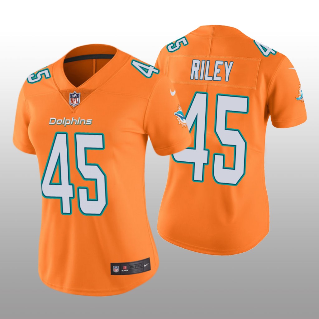 Miami Dolphins Duke Riley Orange Jersey Color Rush Limited - Women's