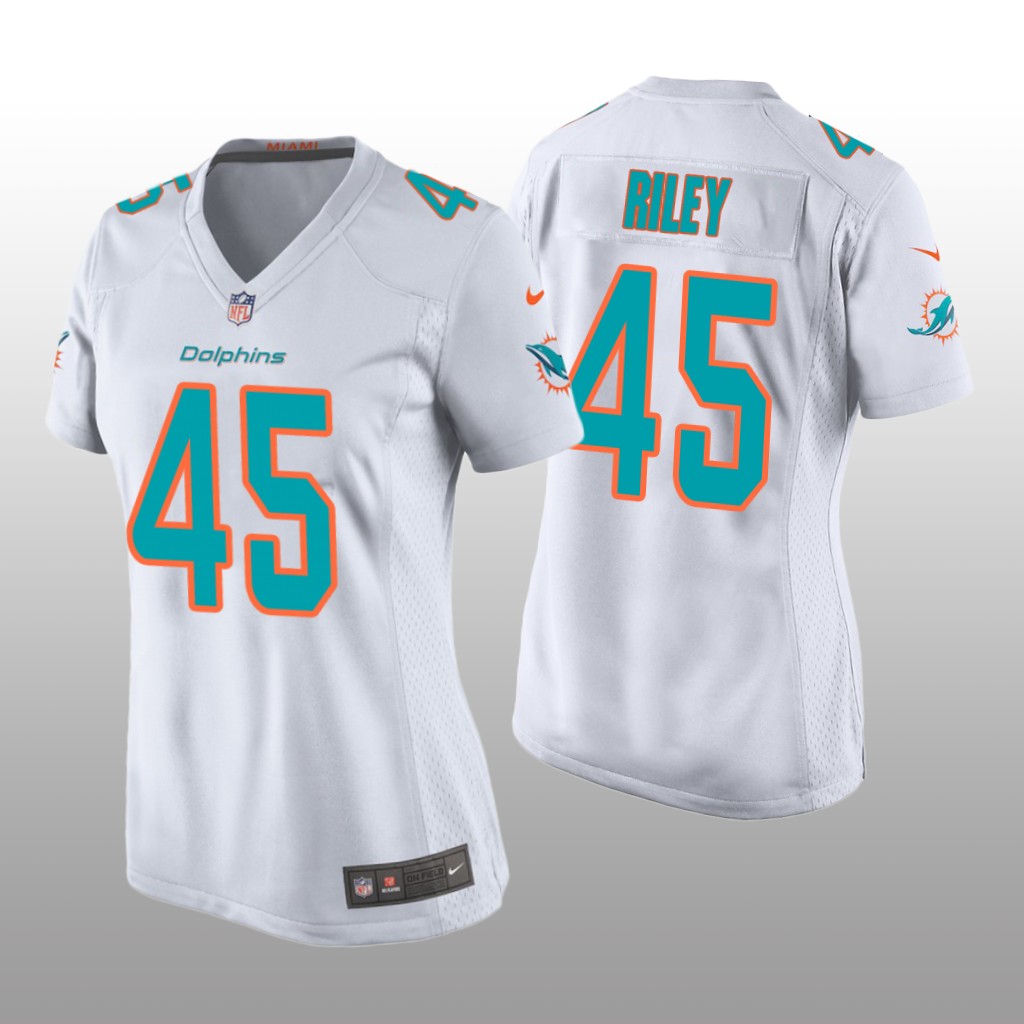 Miami Dolphins Duke Riley White Jersey Game - Women's