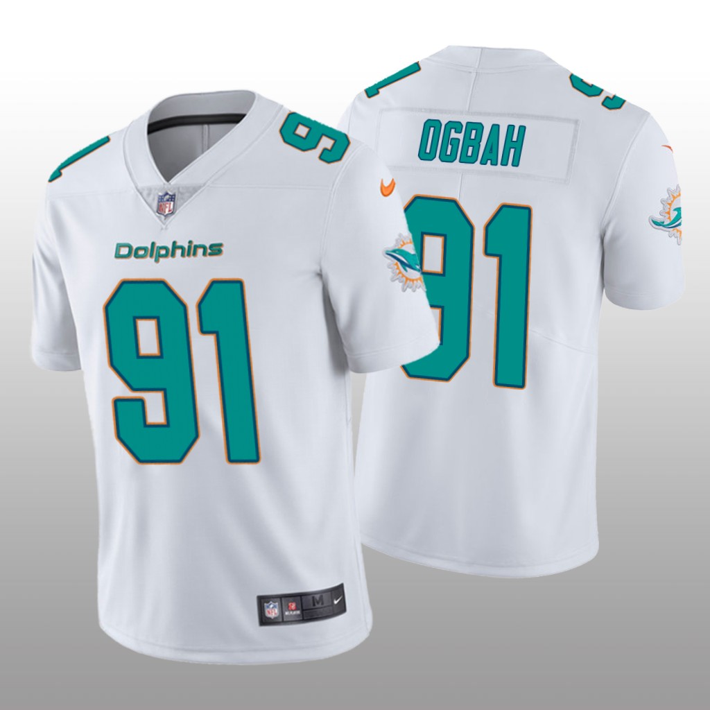 Miami Dolphins Emmanuel Ogbah White Jersey Vapor Limited - Men's
