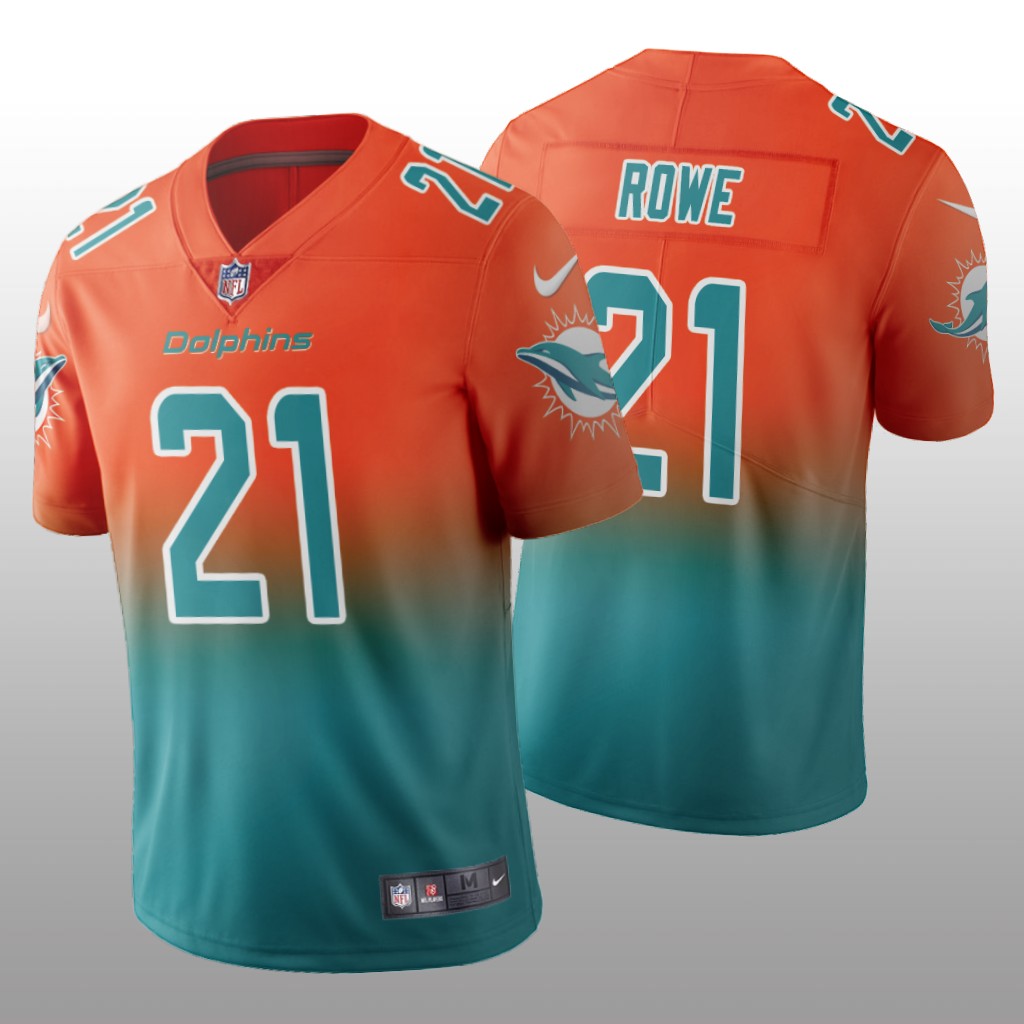 Miami Dolphins Eric Rowe Aqua Gradient Jersey Color Crash - Men's