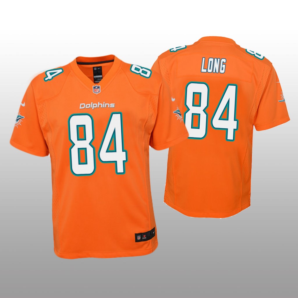 Miami Dolphins Hunter Long Orange Jersey Color Rush Game - Youth