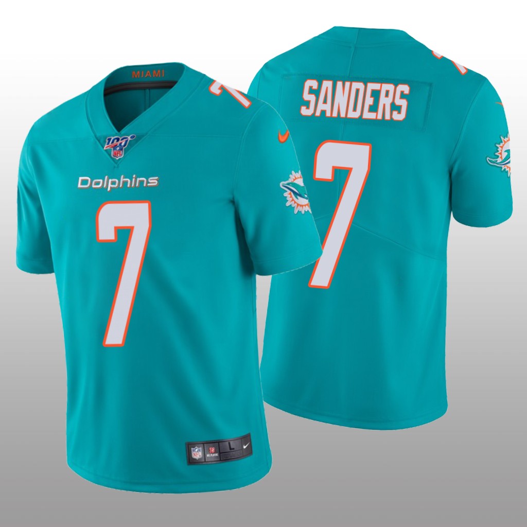 Miami Dolphins Jason Sanders Aqua Vapor Limited Jersey 100th Season - Men's