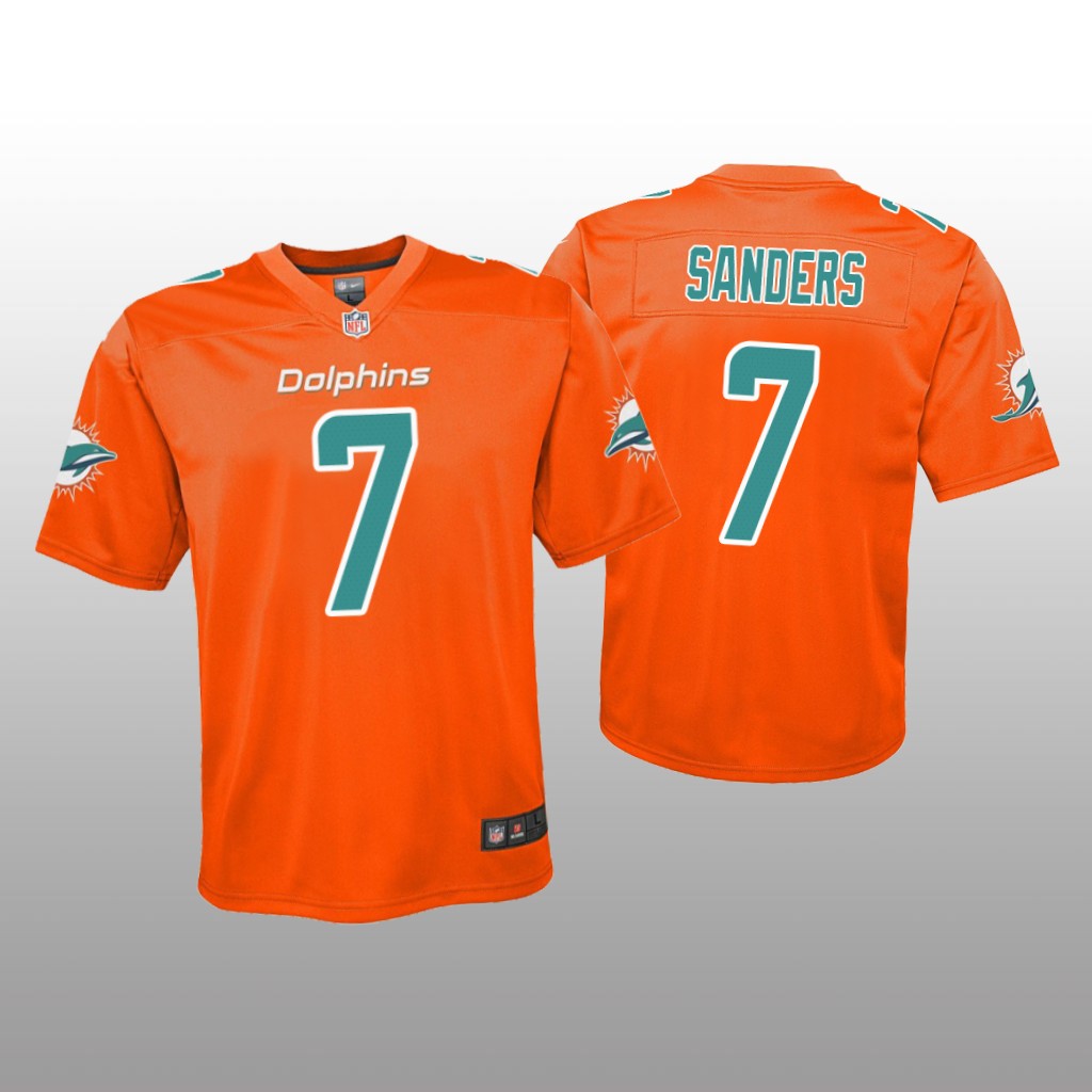 Miami Dolphins Jason Sanders Orange Jersey Inverted Game - Youth