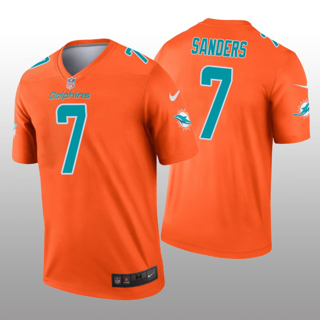 Miami Dolphins Jason Sanders Orange Jersey Inverted Legend - Men's
