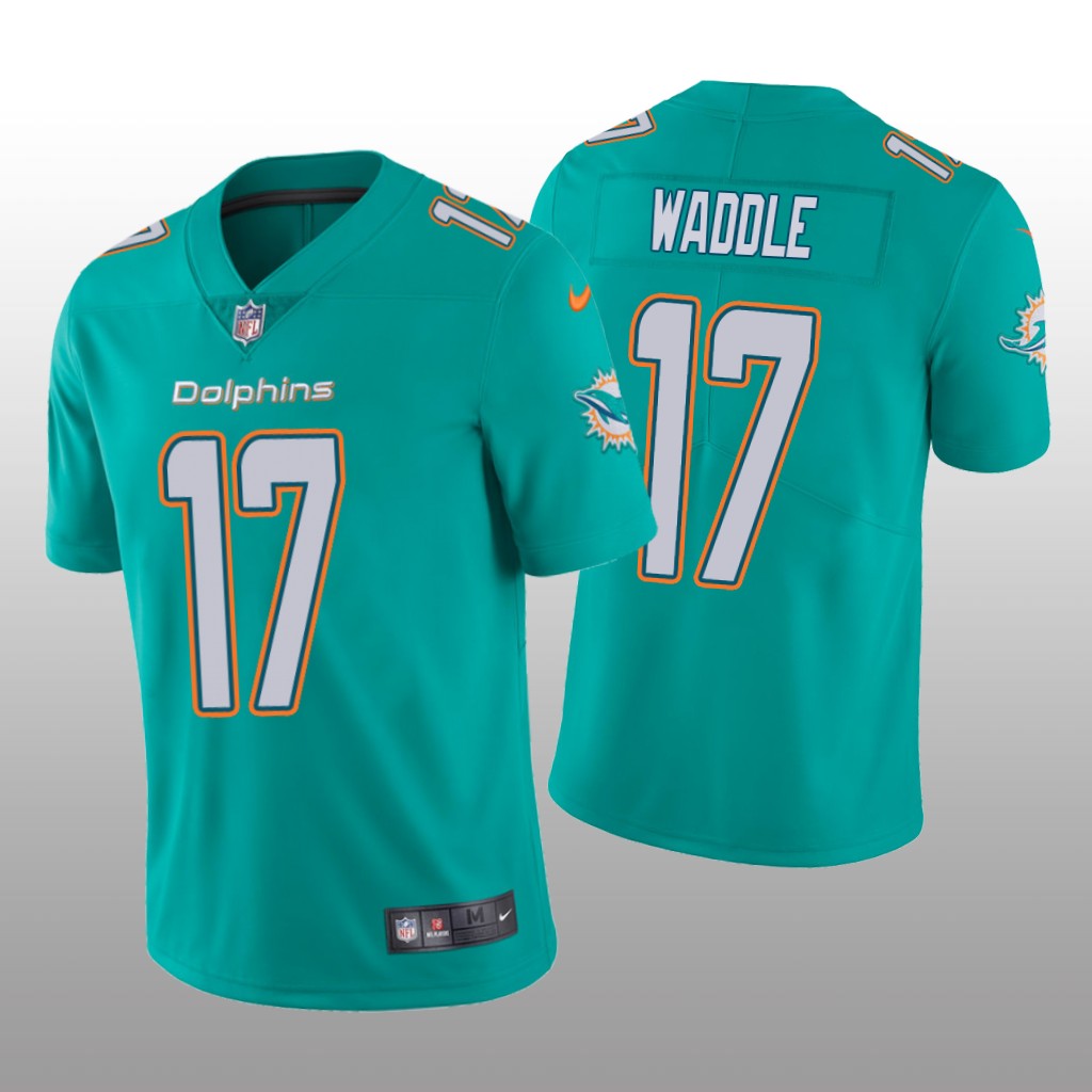 Miami Dolphins Jaylen Waddle Aqua Jersey Vapor Limited - Men's
