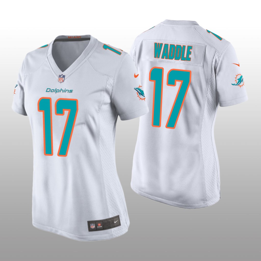 Miami Dolphins Jaylen Waddle White Jersey Game - Women's