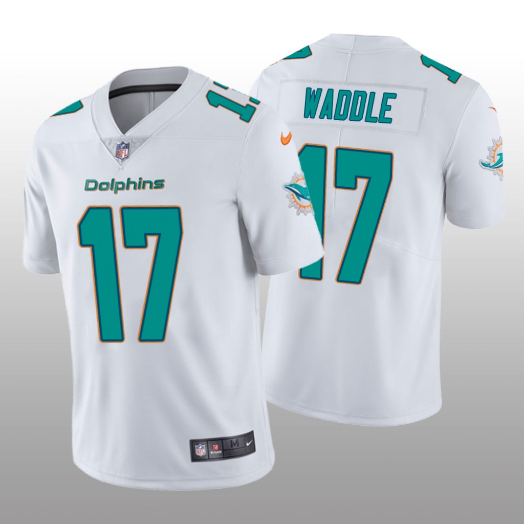 Miami Dolphins Jaylen Waddle White Jersey Vapor Limited - Men's