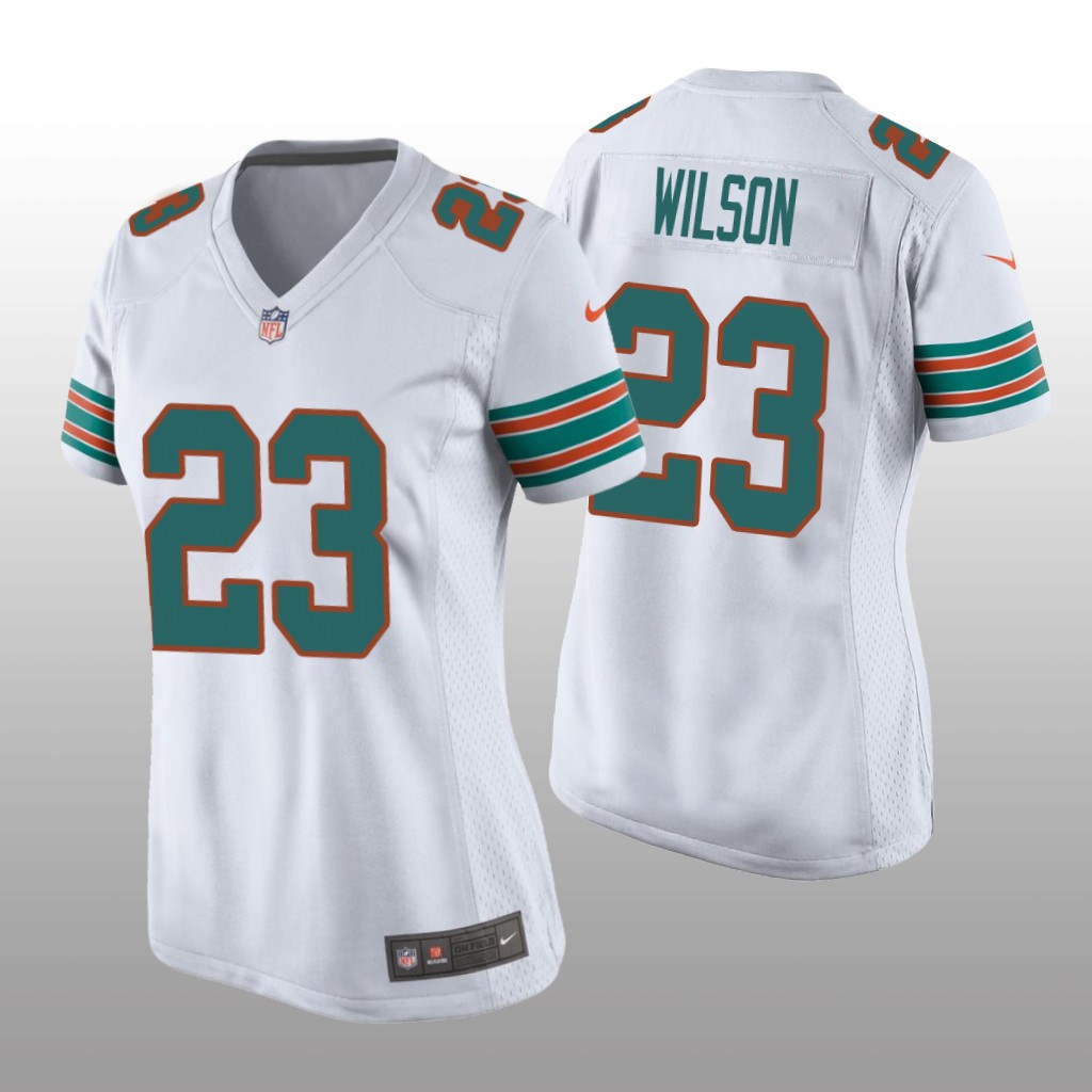 Miami Dolphins Jeff Wilson White Jersey Throwback Game - Women's