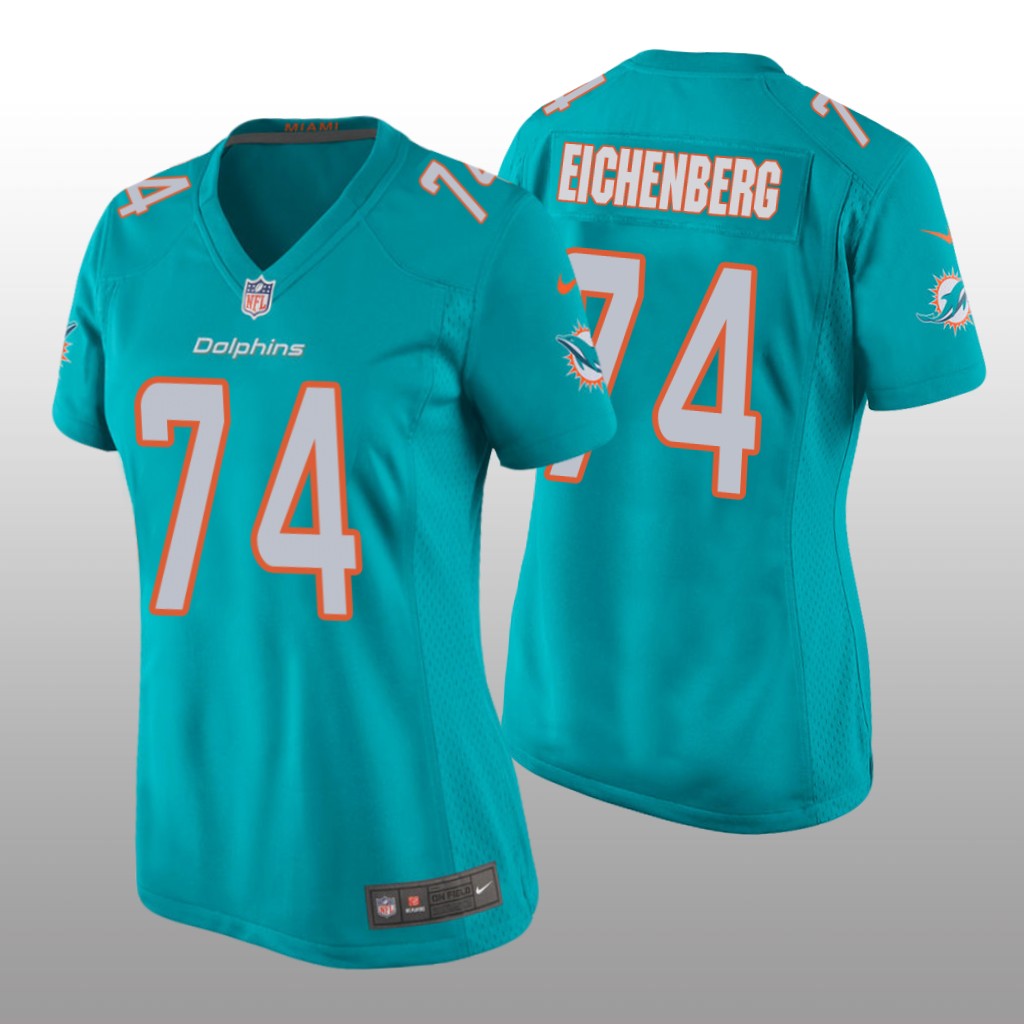 Miami Dolphins Liam Eichenberg Aqua Jersey Game - Women's