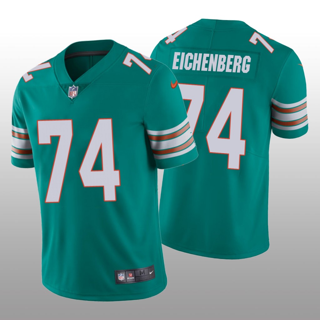 Miami Dolphins Liam Eichenberg Aqua Jersey Vapor Limited - Men's