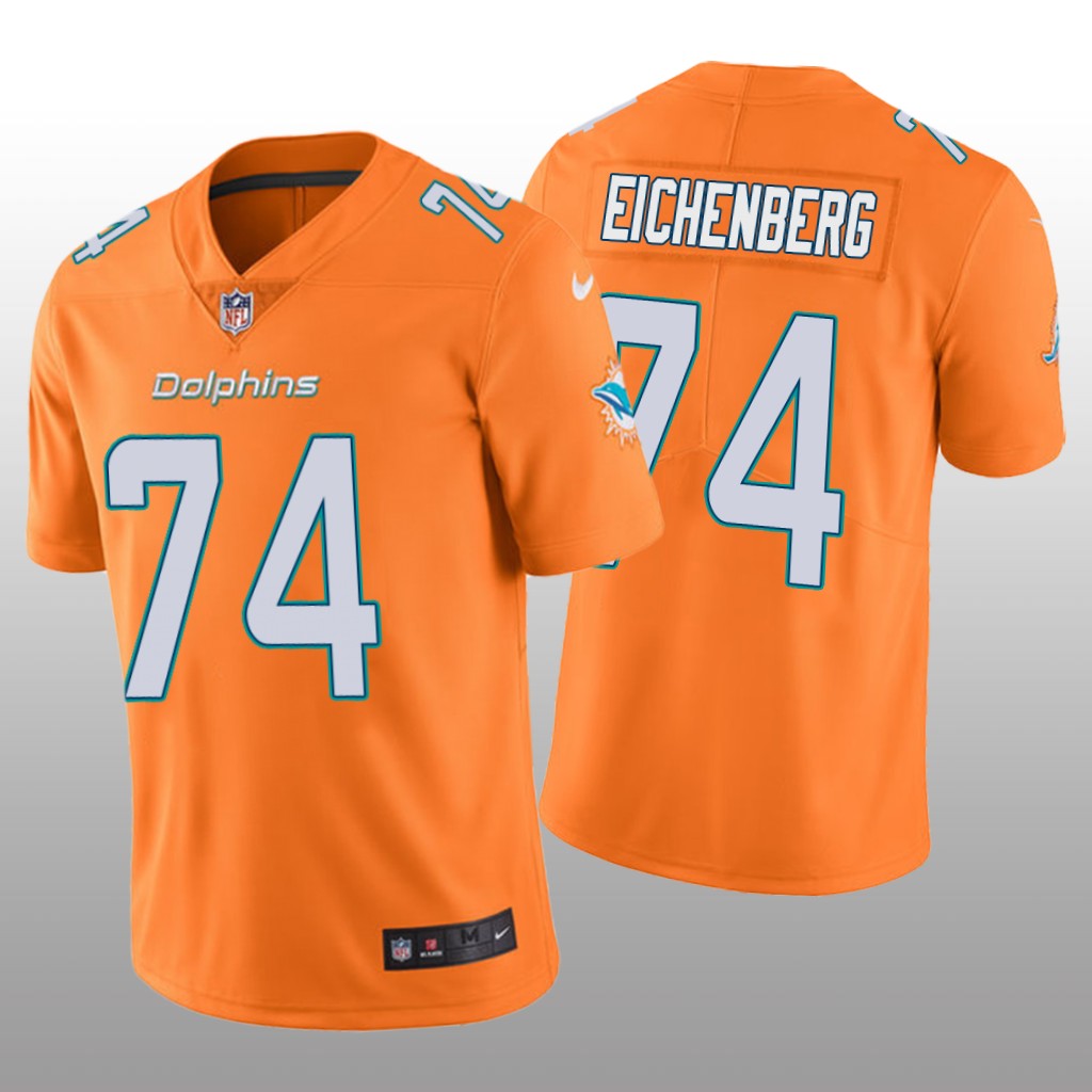 Miami Dolphins Liam Eichenberg Orange Jersey Color Rush Limited - Men's