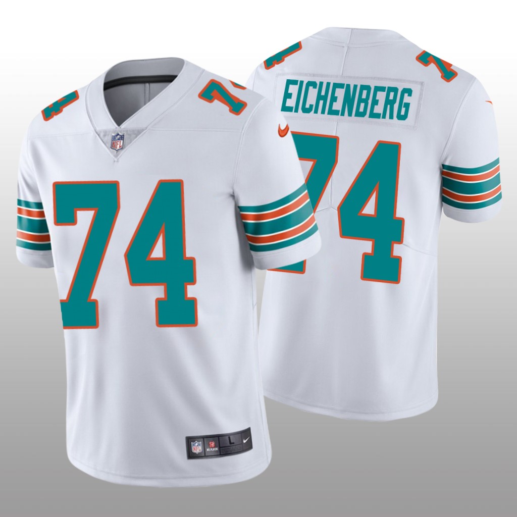 Miami Dolphins Liam Eichenberg White Jersey Vapor Limited - Men's