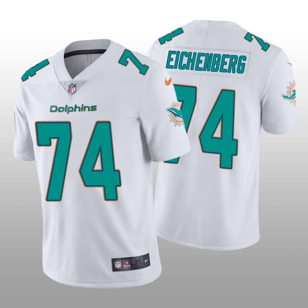 Miami Dolphins Liam Eichenberg White Jersey Vapor Limited - Men's